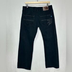 Third Rail Zoo York Mens Black Denim Jeans Straight Leg Skate Streetwear‎ 36x30